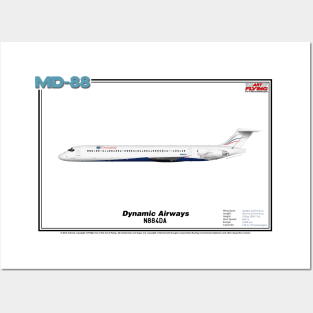 McDonnell Douglas MD-88 - Dynamic Airways (Art Print) Posters and Art